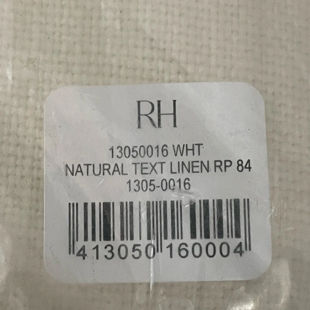 Restoration Hardware BELGIAN TEXTURED LINEN DRAPERY PANEL Natural White 50x84 #2